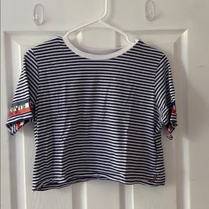 Levi’s striped crop top